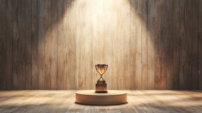 Spotlight on Trophy Stage with Attention Grabber