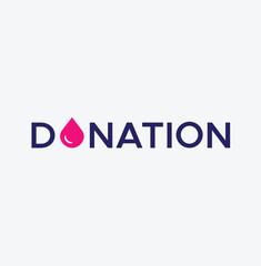 Donation-charity typography concept.