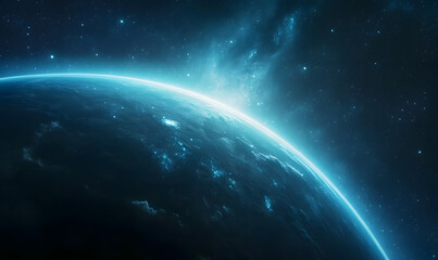 Fototapeta premium graphics of space, planets, and astronauts on a white background.
