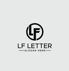 Obraz premium Letter LF or initial LF monogram logo design vector 