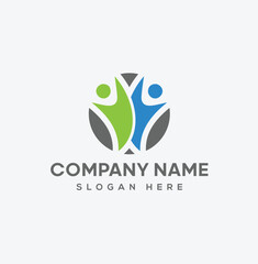 Non-profit organization logo design template with vector
