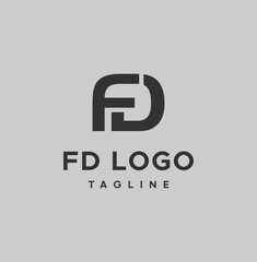 Fototapeta premium FD logo design vector template design for brand 