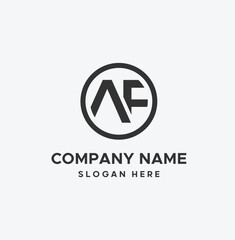 Initial AF Logo Design Vector
