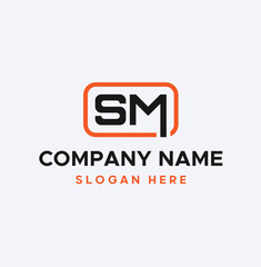 SM icon design. MS elegant and Professional letter icon