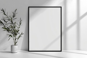 A3 Poster Mockup on White Background created with Generative AI