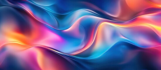 Obraz premium Abstract Swirling Colors, Blue, Pink, and Orange