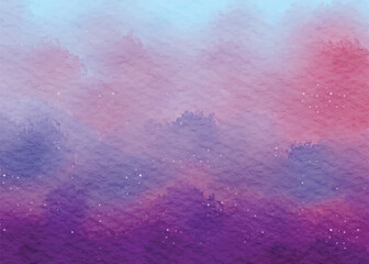 Abstract Purple Mist Watercolor Background