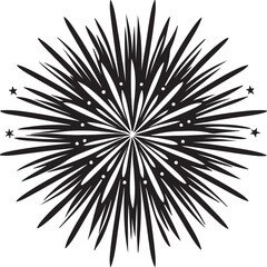 Obraz premium Vector image depicting a display of colorful fireworks lighting up the night sky, emphasizing celebration and joy