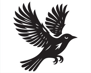 Obraz premium Graceful Flight: Blackbird Silhouettes