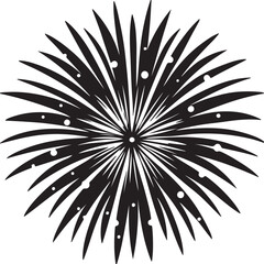 Fototapeta premium Vector image depicting a display of colorful fireworks lighting up the night sky, emphasizing celebration and joy