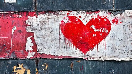 The Bleeding Hearts of Politics: Broken red and blue campaign posters on a cracked brick wall.