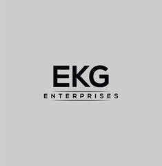 EKG Letter Logo Design, Inspiration for a Unique Identity.