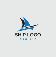 sailing ship logo vector illustration design