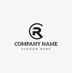 Obraz premium Abstract letter R minimalist style logo