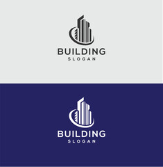 real estate building logo template. the logo icon for buildings, architecture, and houses. with vector illustrator
