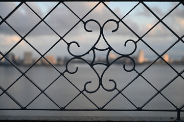 beautifully designed metal fence 