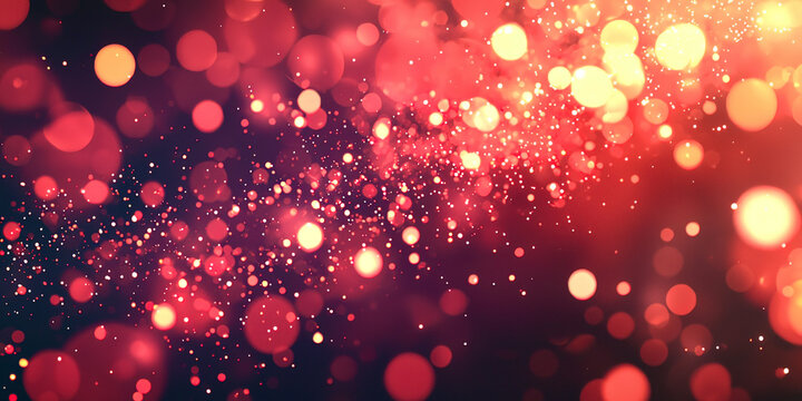 A red background with many small red circles