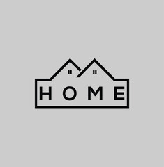 abstract house logo design vector illustration

