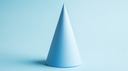 Fototapeta premium Pastel Blue Paper Party Hat for Celebrations and Events