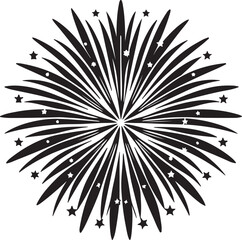 Obraz premium Vector image depicting a display of colorful fireworks lighting up the night sky, emphasizing celebration and joy