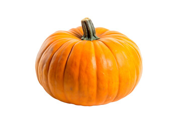 Obraz premium Vibrant Orange Pumpkin in Crisp Natural Light, Freshly Harvested Autumn Vegetable Isolated 