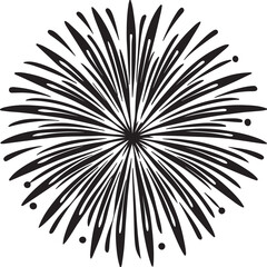 Fototapeta premium Vector image depicting a display of colorful fireworks lighting up the night sky, emphasizing celebration and joy