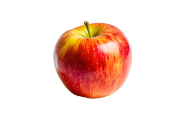 Bright Red Apple in Crisp Natural Light, Fresh and Juicy, Isolated, Vibrant Autumn Harvest Fruit