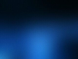 Blue grainy gradient noisy background, light to dark azure sapphire cerulean denim blue smooth noise texture banner backdrop design