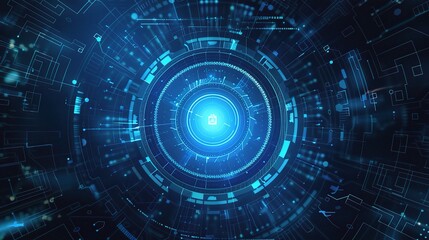 Stunning Blue Intelligent Robot Technology Background: A Futuristic and Advanced Vision. Explore the Possibilities