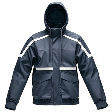 recommend clip art: Charge jacket, dark gray and white color scheme, outdoor clothing