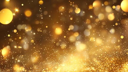 Shimmering golden bokeh background creating a luxurious and festive atmosphere, perfect for celebrations and elegant designs.