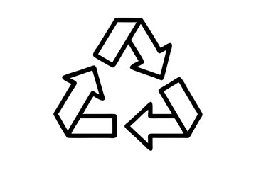 Detailed Recycling Symbol Vector Illustration Ideal for Sustainable Campaigns
