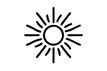 Sun Icon a Bright Vector Illustration of a Vibrant Sun Design Ideal for Warm Weather Themed Projects and Logos

