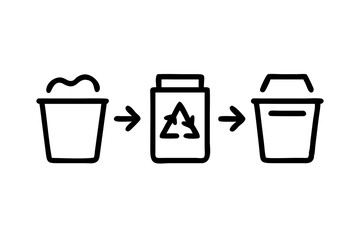 Colorful waste sorting vector illustration to promote recycling awareness
