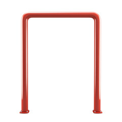 Red football goal post on a white isolated background. transparent background