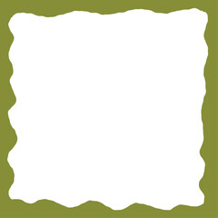 Olive Green Border with Wavy Frame