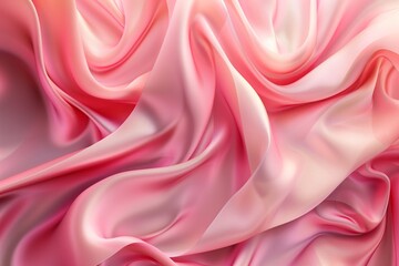 Obraz premium A pink fabric with a wave pattern