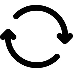 Simple vector icon circular arrow