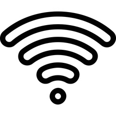 Simple vector icon wifi button