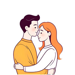 Obraz premium two friends are embracing each other warmly 
