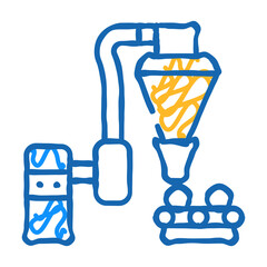 production peat briquettes doodle icon sketch vector. production peat briquettes sign. isolated symbol illustration