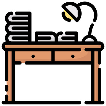 recommend clip art: reading desk filled outline vector icon