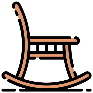 recommend clip art: rocking chair filled outline vector icon
