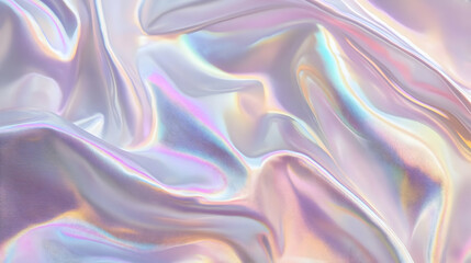 Obraz premium Iridescent Holographic Background a pastel ivory to silver gradient