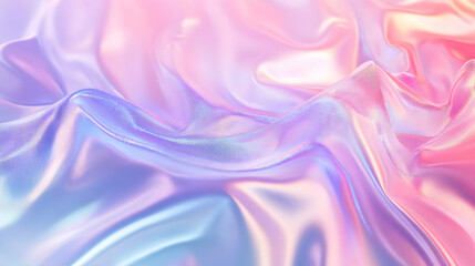 Fototapeta premium Iridescent Holographic Background a pastel violet to red gradient