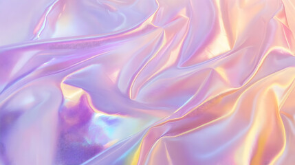 Fototapeta premium Iridescent Holographic Background a pastel purple to peach gradient