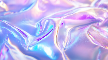 Obraz premium Iridescent Holographic Background a pastel indigo to purple gradient
