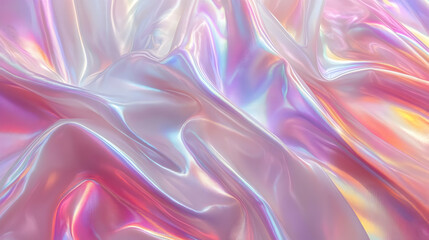 Obraz premium Iridescent Holographic Background a pastel ivory to maroon gradient