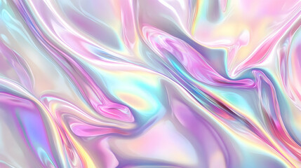 Fototapeta premium Iridescent Holographic Background a pastel maroon to mint gradient