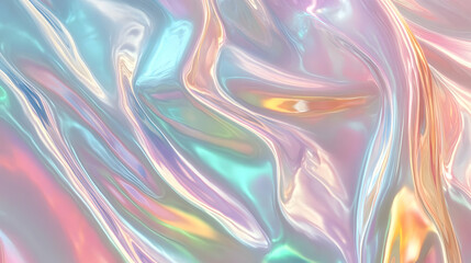Fototapeta premium Iridescent Holographic Background a pastel pink to emerald gradient